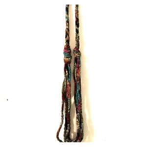Urban outfitters multi strand fabric bead necklace